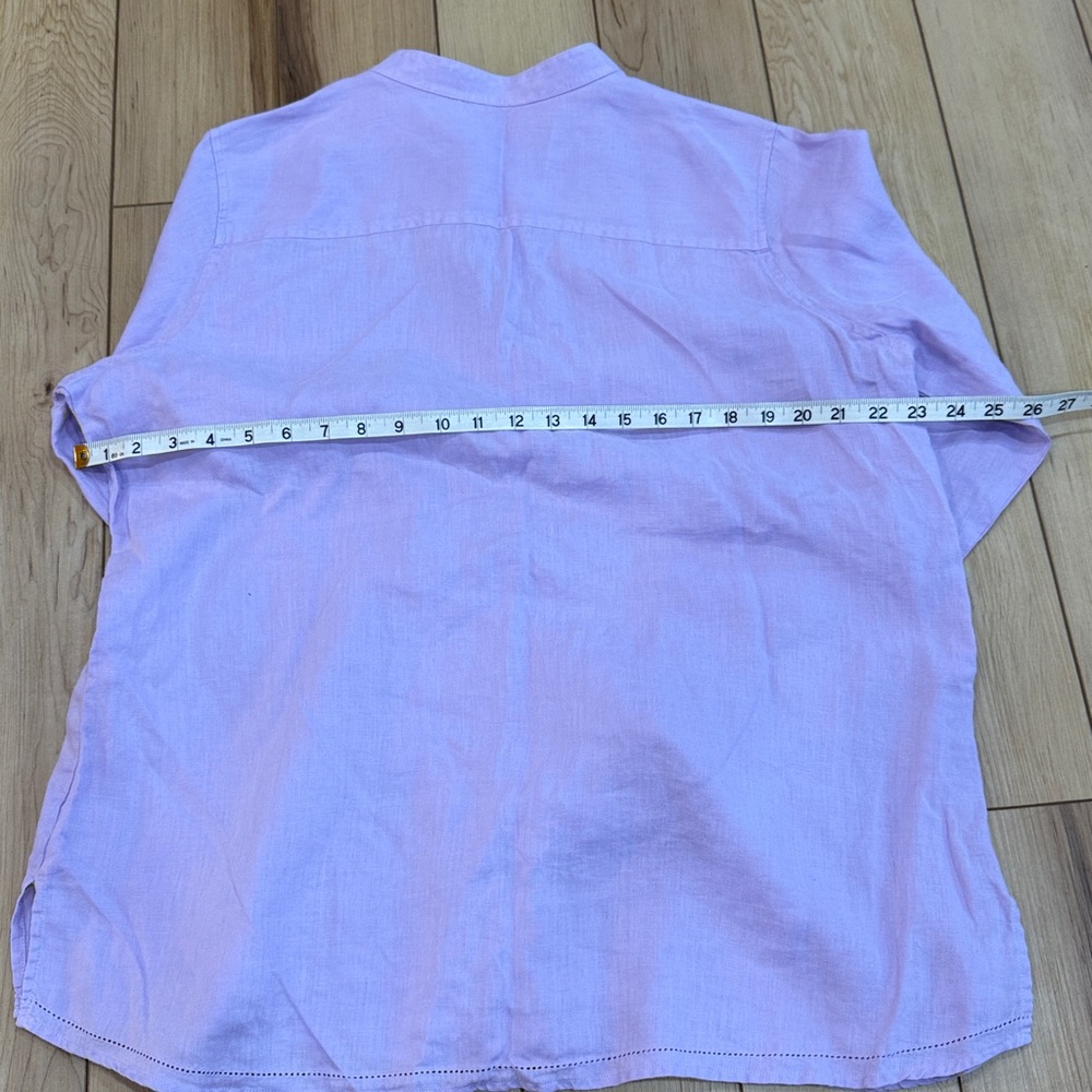 L.L. Bean Lavender Linen Shirt - Picture 7 of 8